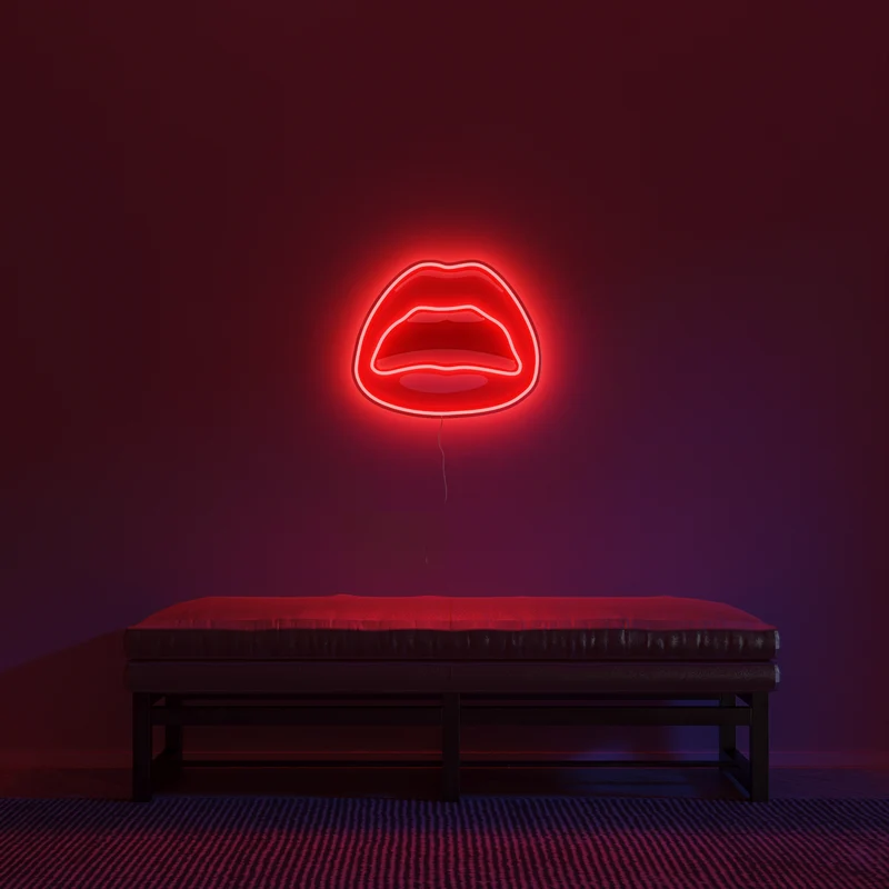 Red Lips by Tom Wesselmann, signe en néon LED