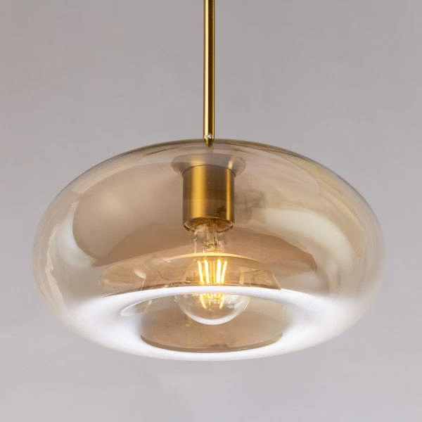 Suspension verre ambre chambre