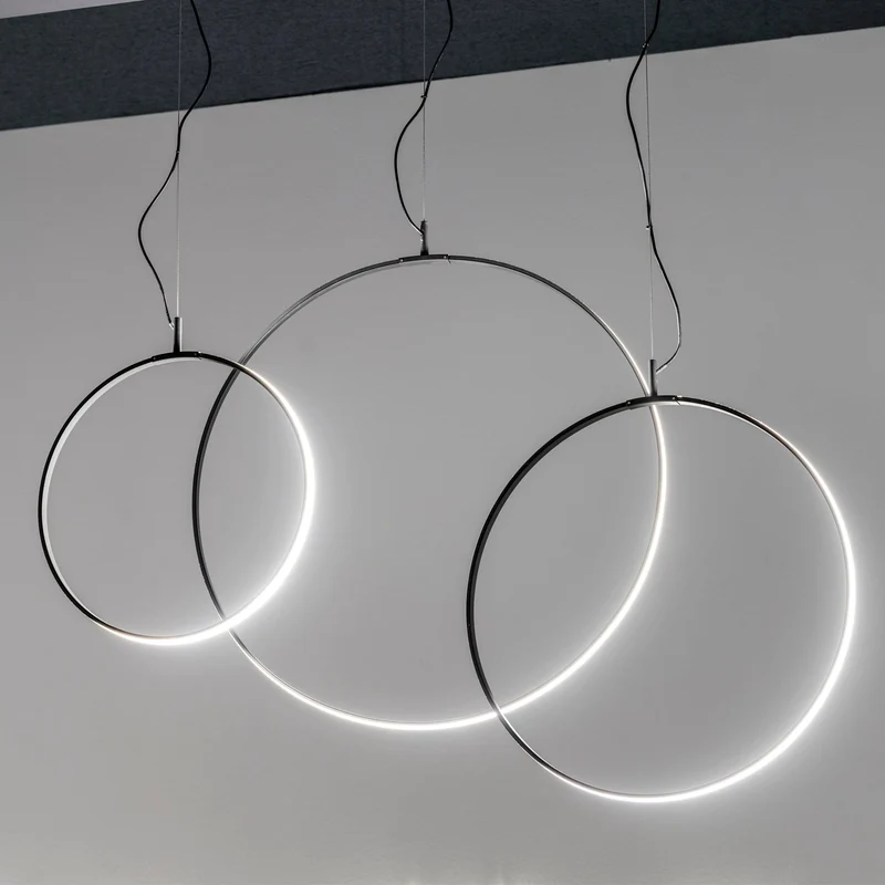 Suspension anneau LED blanche