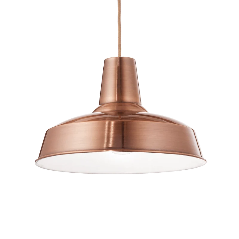 Suspension bronze simple industrielle coupole Métal