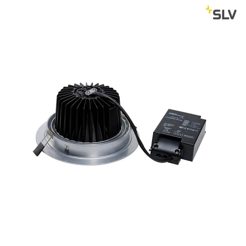 New Tria LED DL Round Set Alu-Gebürstet 25W 30°, 3000K, inkl. Treiber, Clipf.