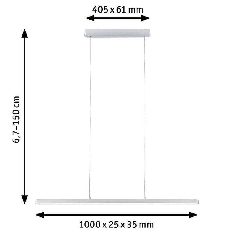 LED Pendelleuchte Lento CCT-Dimmbar 2700-6000K Weiß