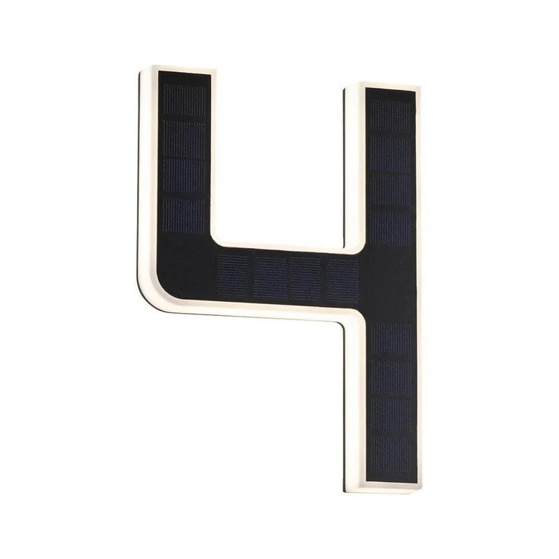 Solar LED Hausnummernleuchte Nummer 4