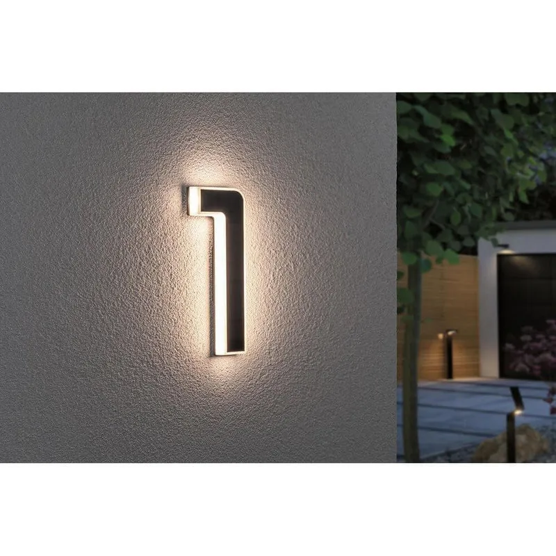 Solar LED Hausnummernleuchte Nummer 1