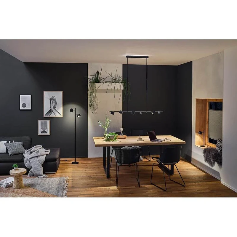 LED Tischleuchte Puric Pane Touch-Dimmer Schwarz