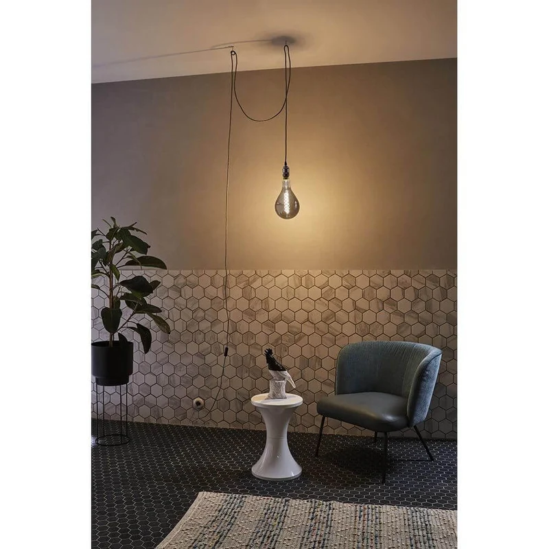 Neordic Pendelleuchte Eldar Grau, Nickel Dimmbar inkl. Stecker