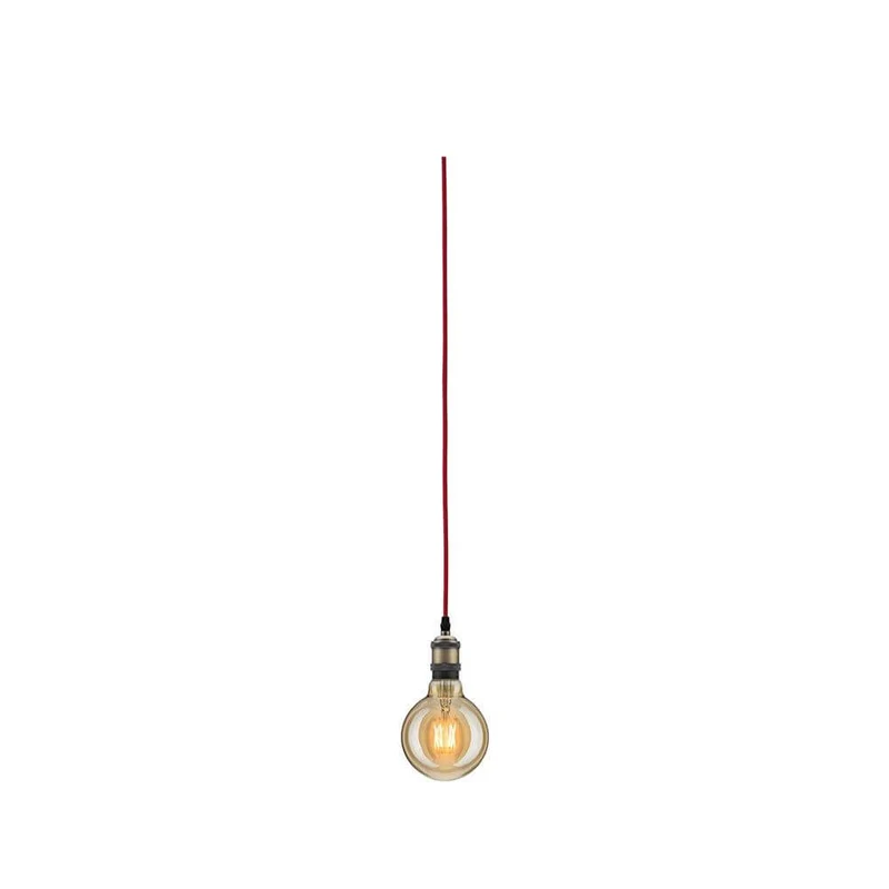 Neordic Pendelleuchte Eldar inkl. Stecker Rot, Chrom