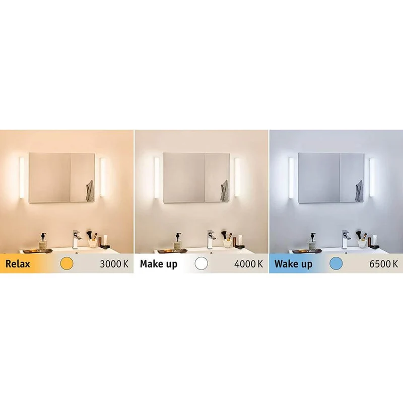 LED HomeSpa Spiegelleuchte Luno CCT-Switch Weiß