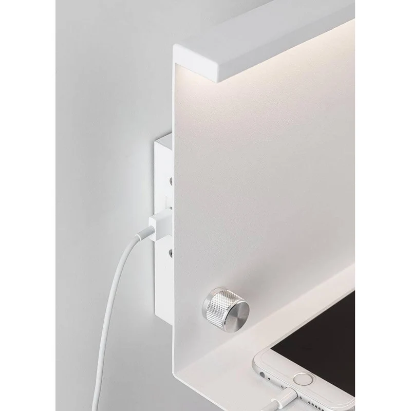LED Wandleuchte Jarina USB Weiß Dimmbar