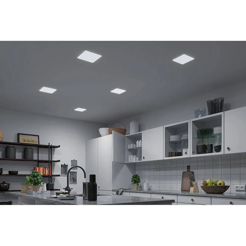VariFit LED Einbaupanel Veluna Eckig CCT-Switch Weiß, Klar