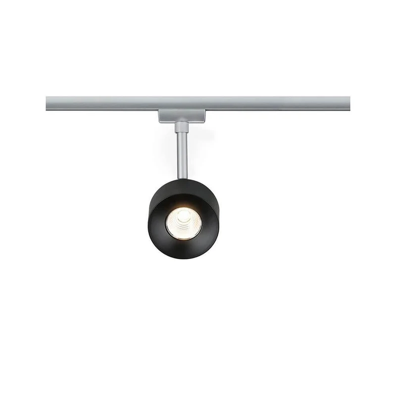 U-Rail LED Schienenspot Pane Einzelspot Schwarz, Chrom
