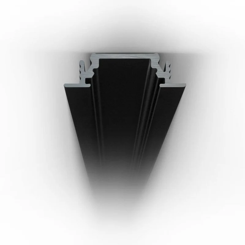 Einbauprofil flach 200cm Schwarz ohne Abdeckung für LED-Strips