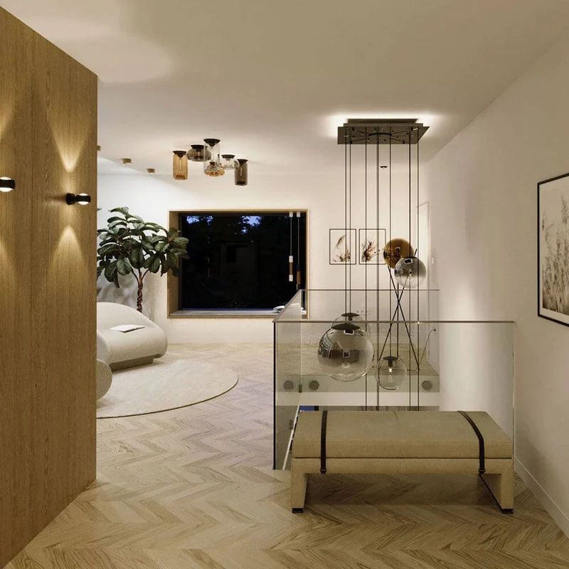 s.luce Orb XL Galerieleuchte 8-flammig mit Modular Baldachin