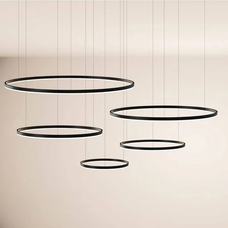 s.luce LED Ring Hängeleuchte 5-flammig Exzentrisch