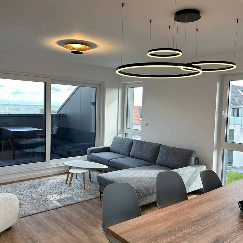s.luce LED Ring Pendelleuchte 3-flammig Exzentrisch