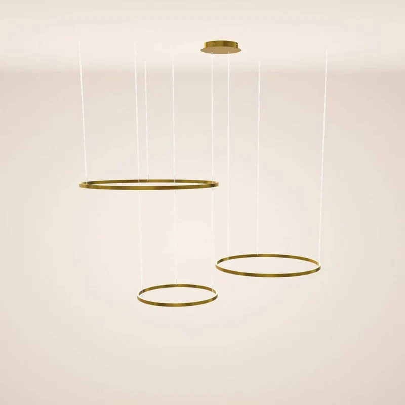 s.luce LED Ring Pendelleuchte 3-flammig Exzentrisch
