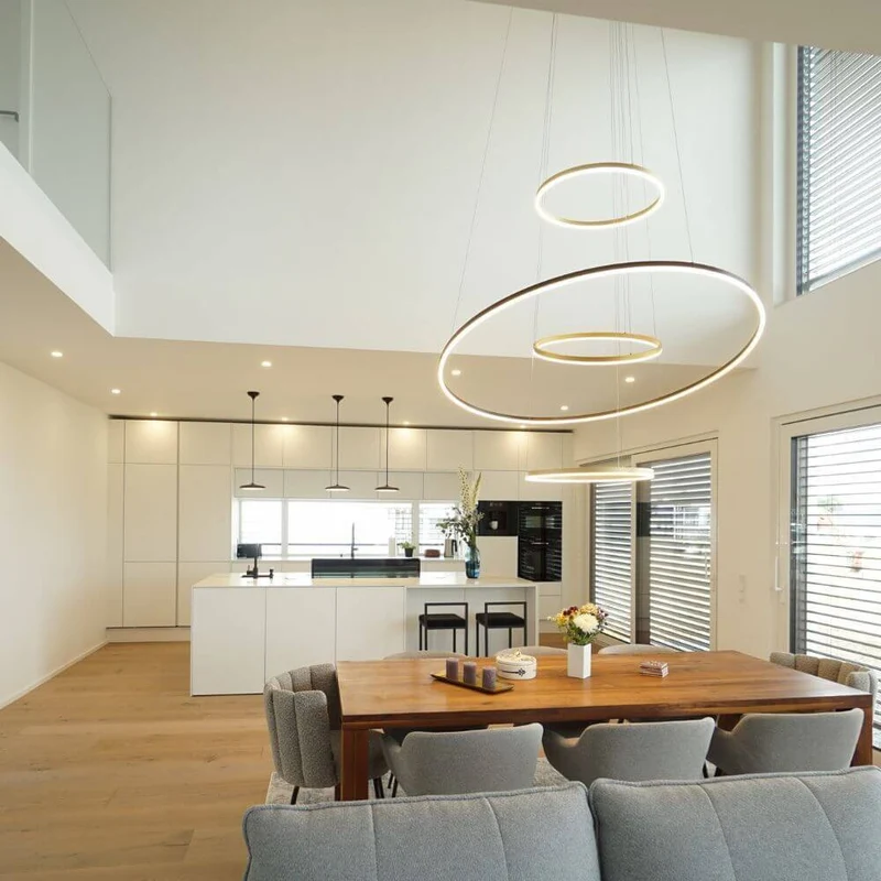 s.luce LED Ring Pendelleuchte 5-flammig Zentrisch