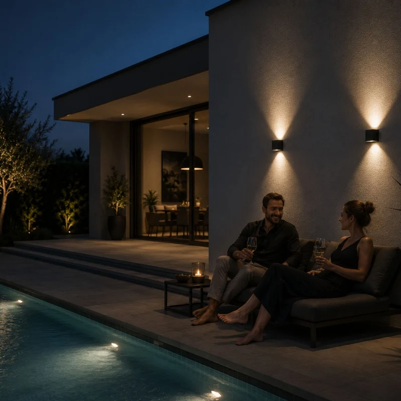 s.luce Ixa LED Wandlampe verstellbare Winkel Innen & Außen IP44