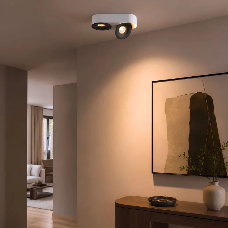 s.luce Santa Duo LED-Deckenleuchte schwenkbar 2-flammig