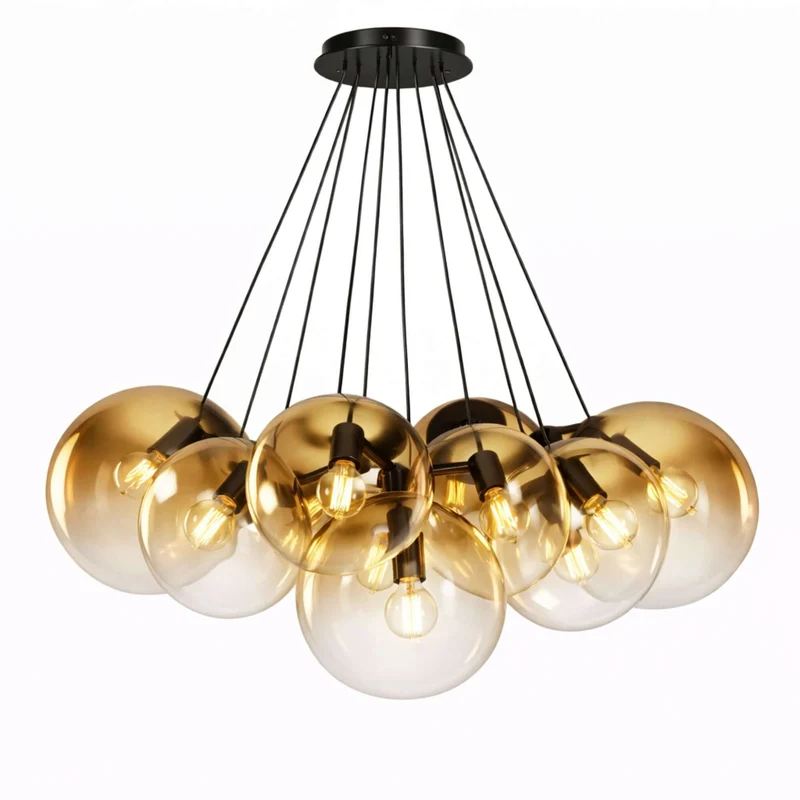 s.luce Orb Cluster Glas-Pendelampe 13-flammig 13x30cm