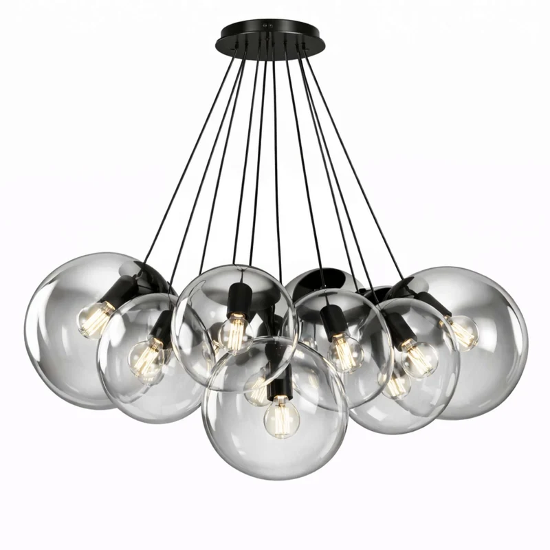 s.luce Orb Cluster Glas-Pendelampe 13-flammig 13x30cm