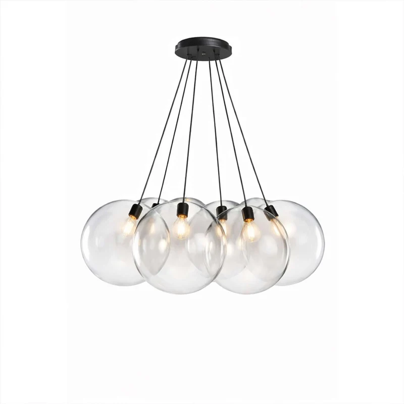 s.luce Orb Cluster Glas-Hängelampe 7-flammig 7x50cm