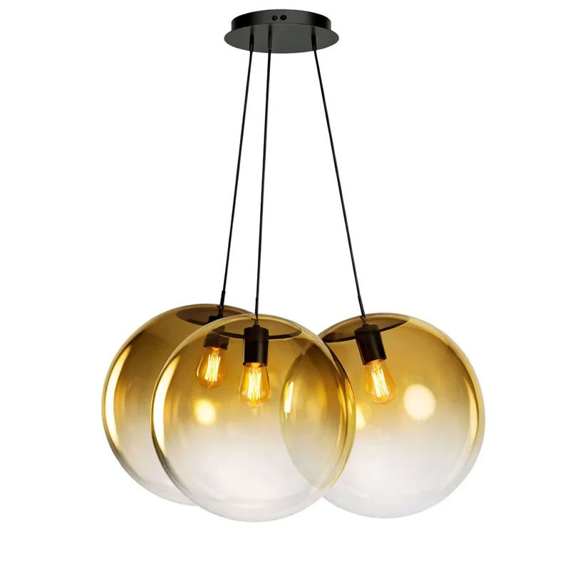 s.luce Orb Cluster Glas-Hängeleuchte 3-flammig 3x40cm