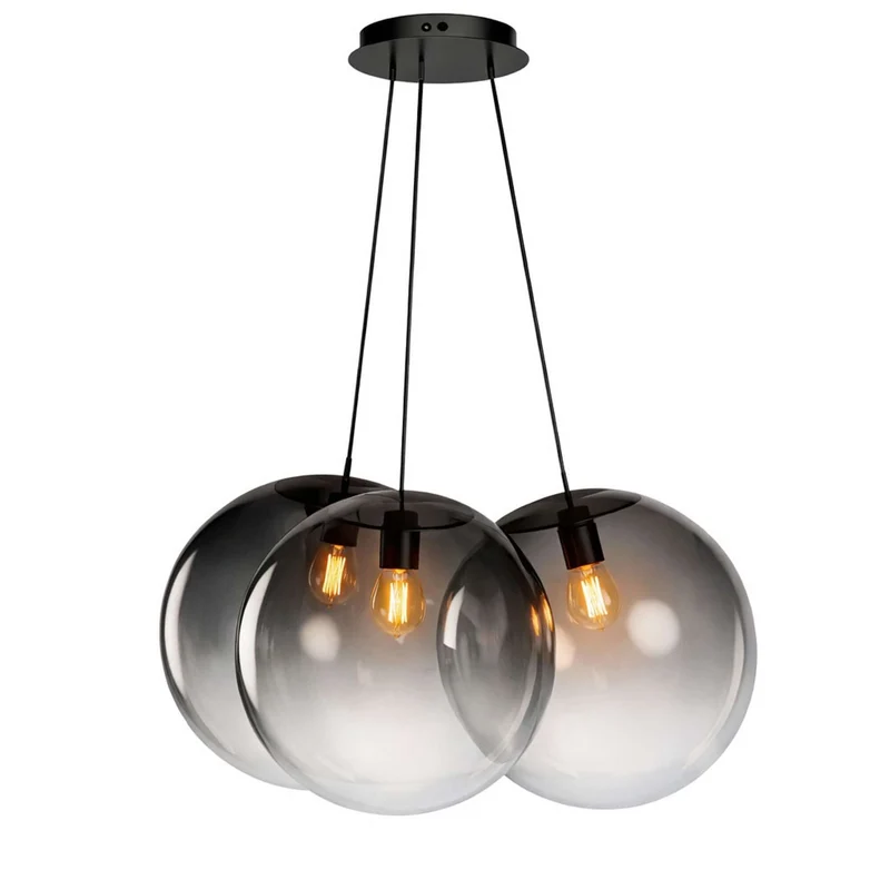 s.luce Orb Cluster Glas-Hängeleuchte 3-flammig 3x40cm