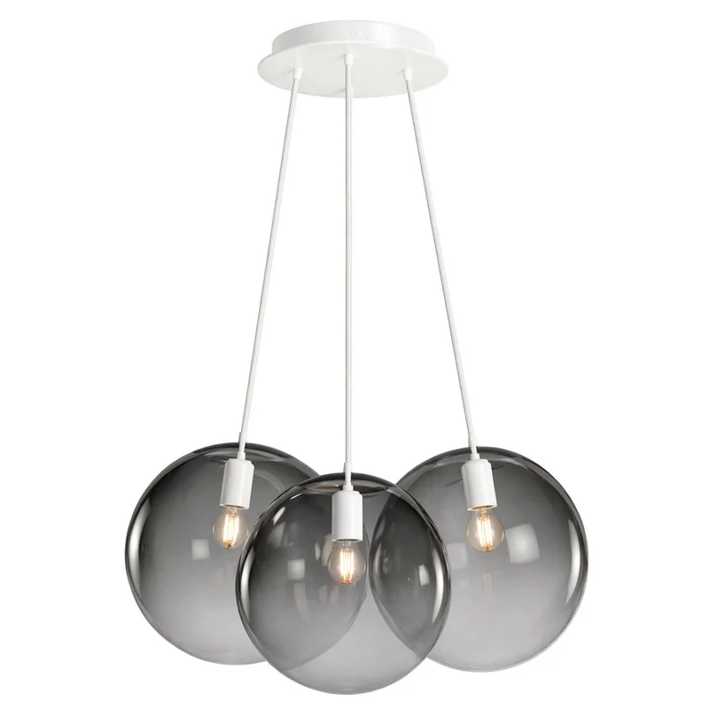 s.luce Orb Cluster Glas-Pendelleuchte 3-flammig 3x30cm