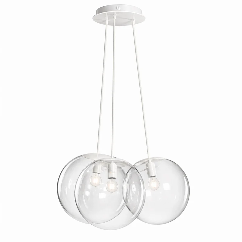 s.luce Orb Cluster Glas-Pendelleuchte 3-flammig 3x30cm