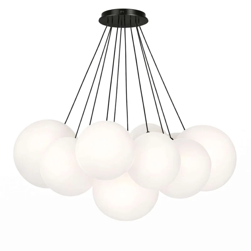 s.luce Orb Cluster Glas-Pendelleuchte 13-flammig 13x20cm