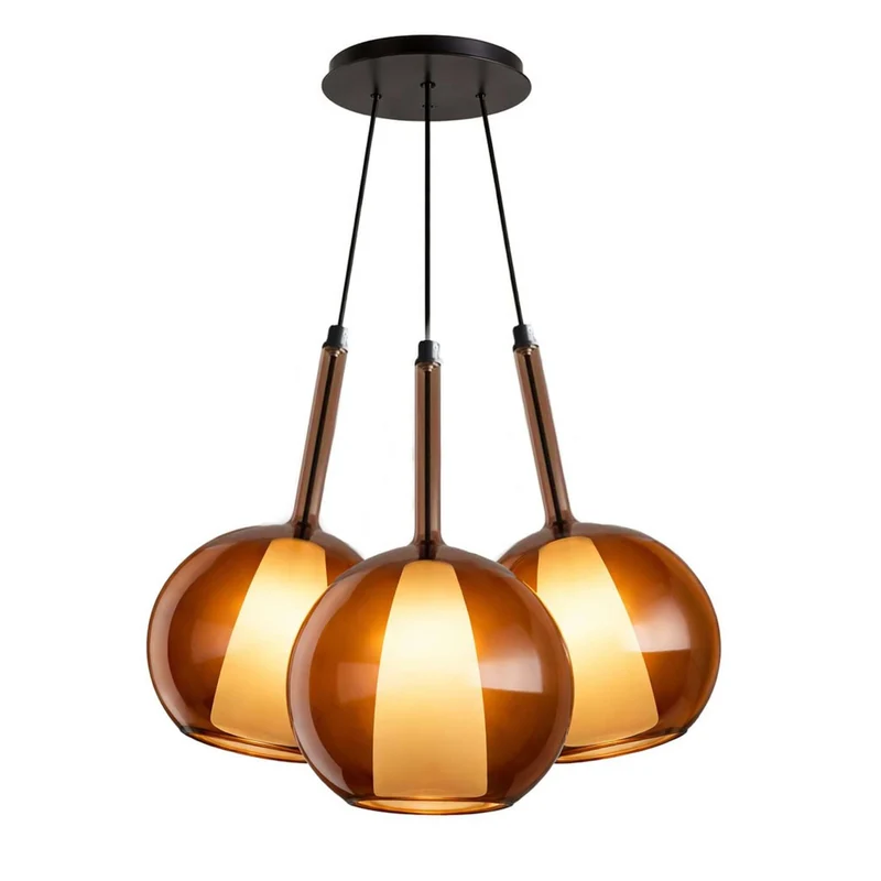 s.luce Belluna Cluster Glas-Hängeleuchte 3-flammig