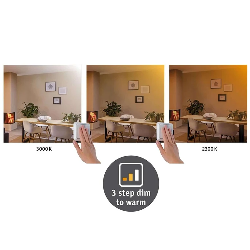 LED Panel Deckenleuchte Carpo Dim-to-Warm Ø 17cm Weiß