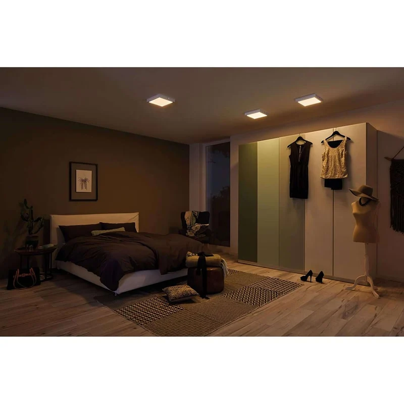 LED Panel Deckenleuchte Carpo Dim-to-Warm Ø 17cm Weiß