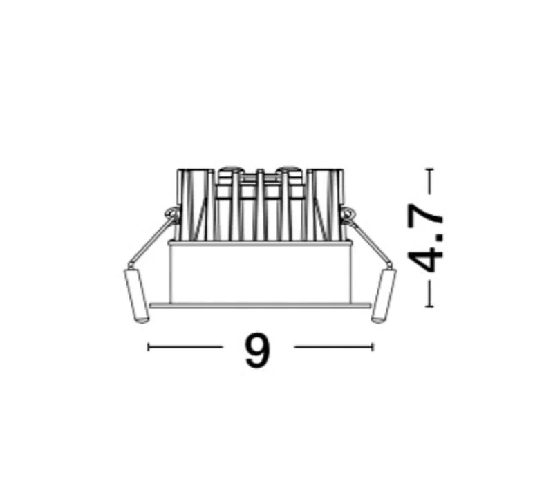 Blade LED Außeneinbauspot H 4,7cm 3000K IP65