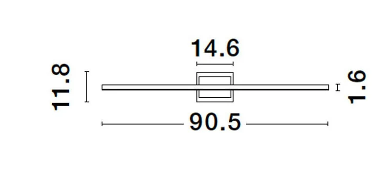 Azure LED Wandleuchte 3000K Weiß