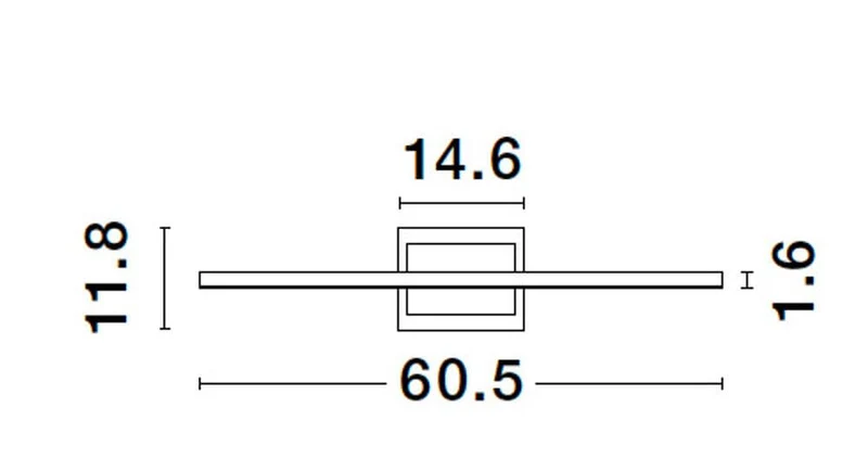 Azure LED Wandleuchte 3000K Weiß