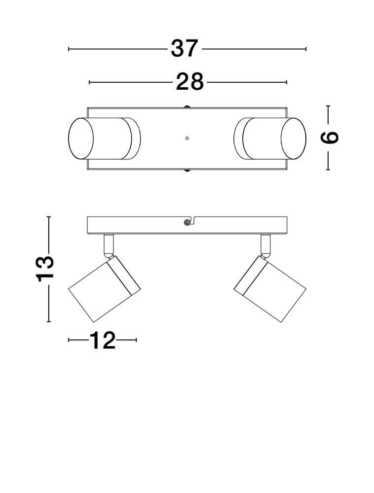 Alma Deckenleuchte GU10 2-flammig IP44