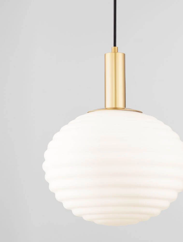 Allen Pendelleuchte E27 Gold, Weiß
