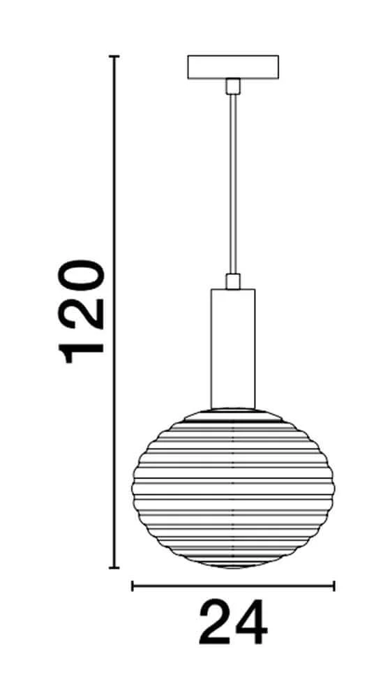 Allen Pendelleuchte E27 Gold, Weiß