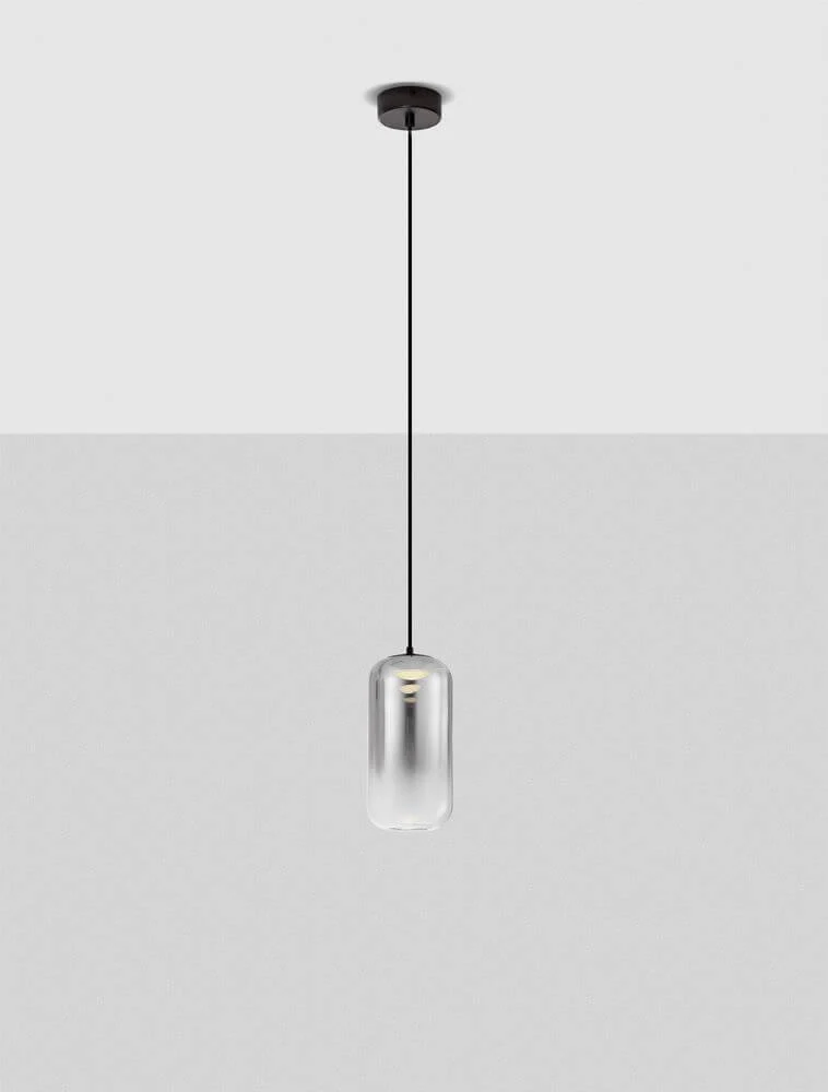 Aelia LED Pendelleuchte 3000K Schwarz, Rauch