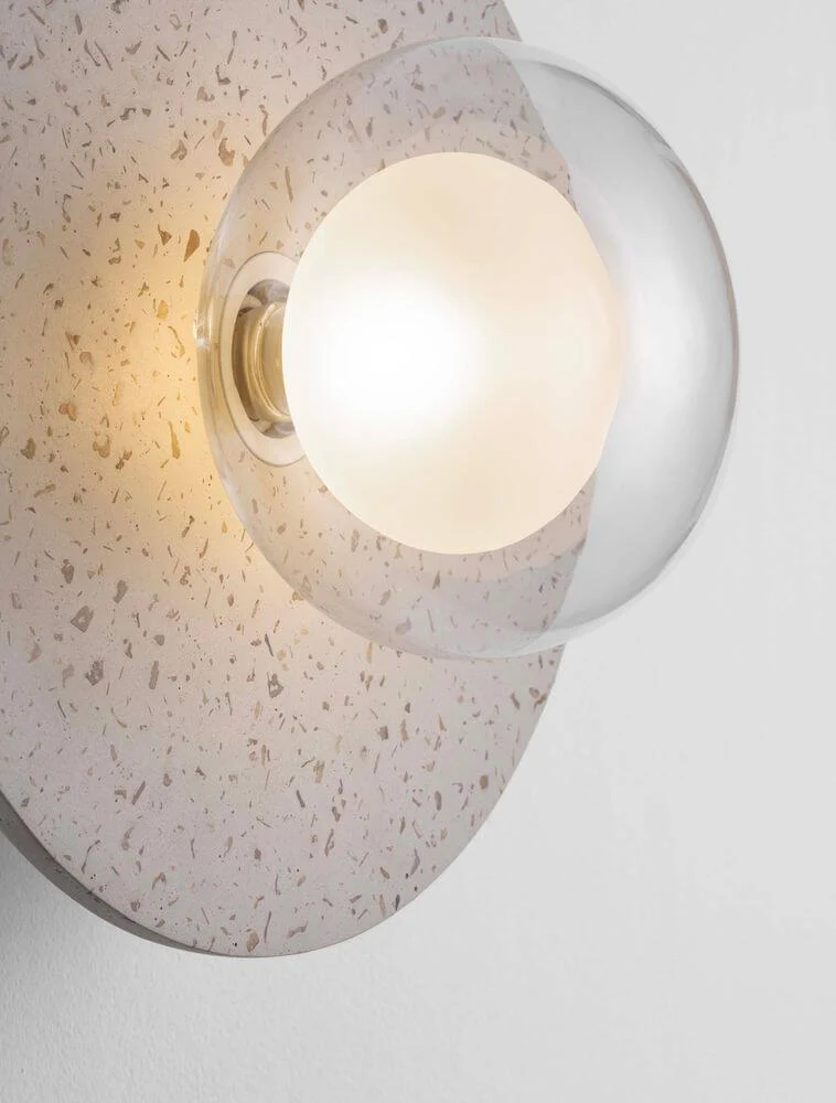 Vrahos Wandleuchte G9 Ø 29,5cm Beton Beige