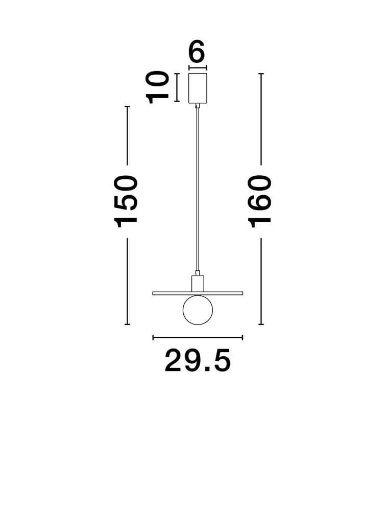 Vrahos Pendelleuchte G9 Ø 29,5cm Beton Beige