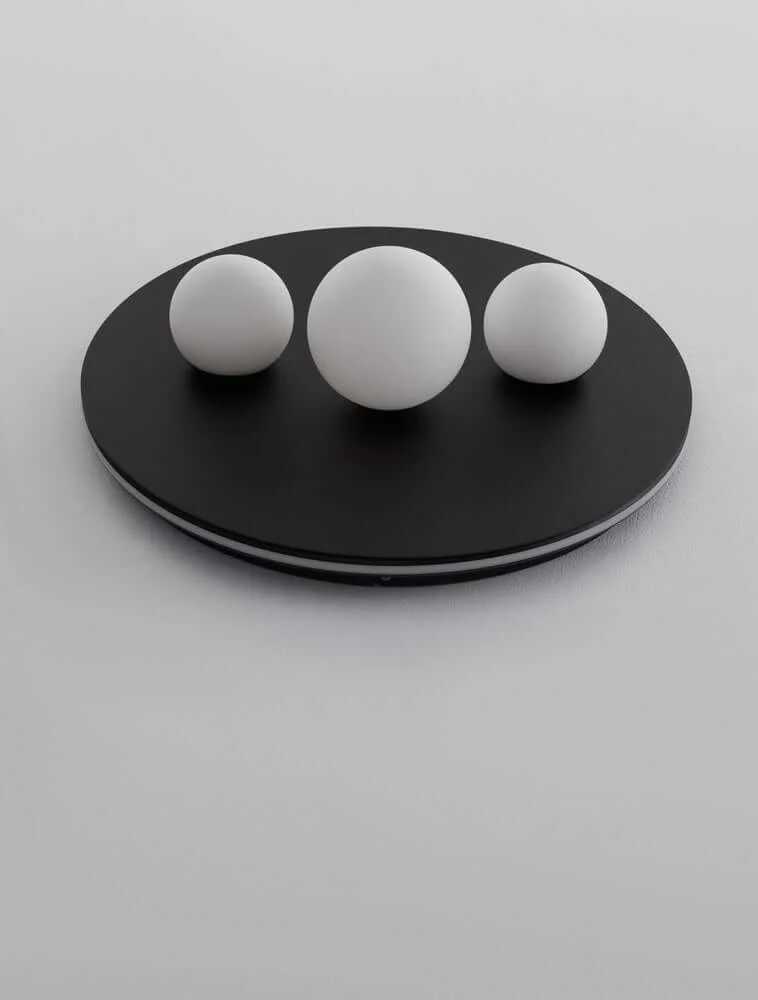 Velna LED Deckenleuchte 3-flammig Ø 49,5cm 3000K Schwarz