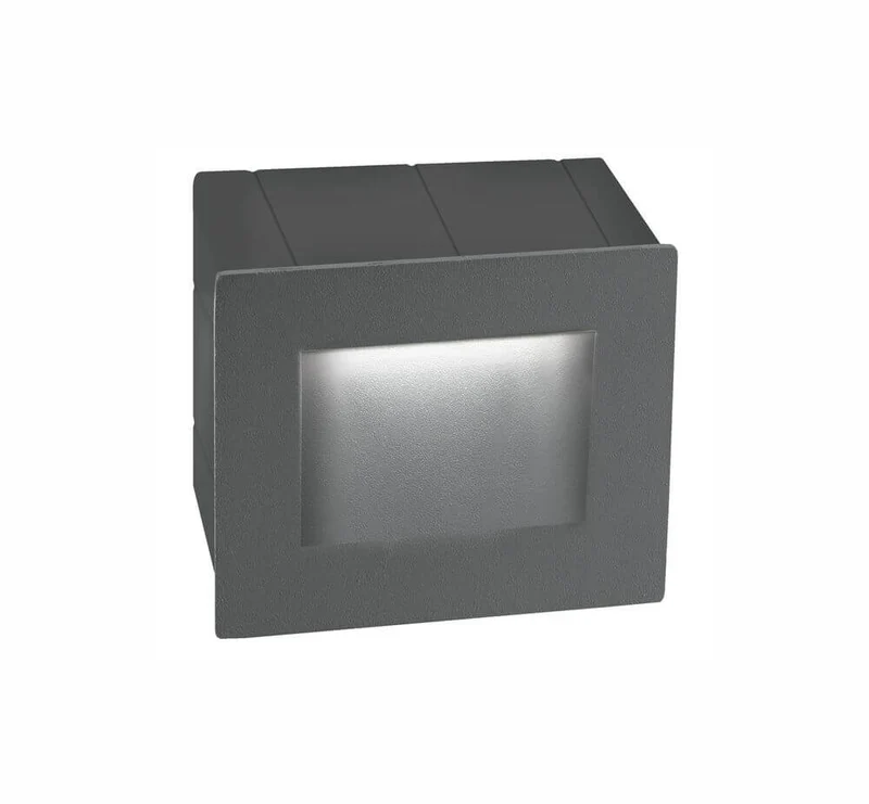 Krypton LED Außenwandeinbauleuchte Lichtauslass Quadratisch 3000K Weiß IP54