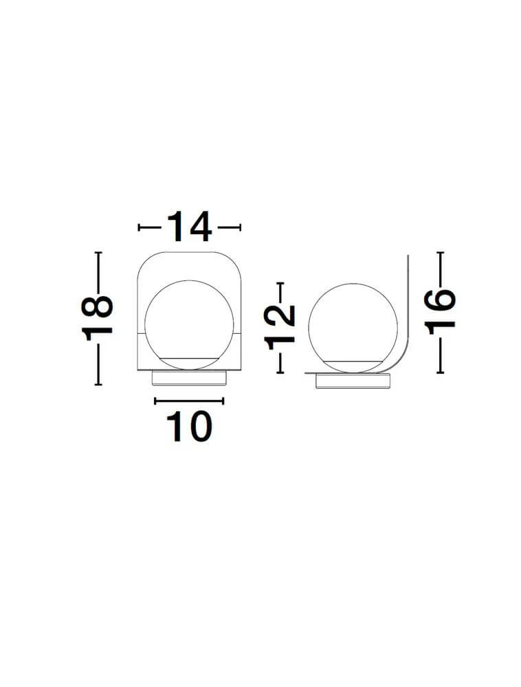 Kamen Tischleuchte E14 Ø 14cm