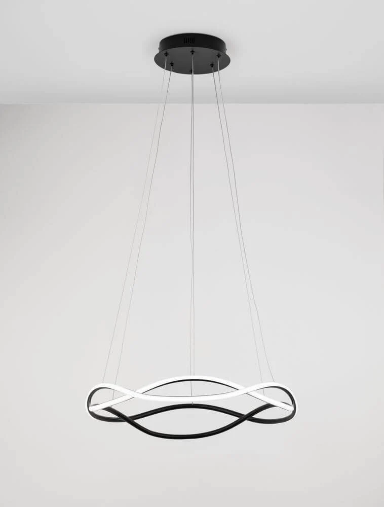Jinal LED Deckenleuchte 2-flammig 3000K Schwarz