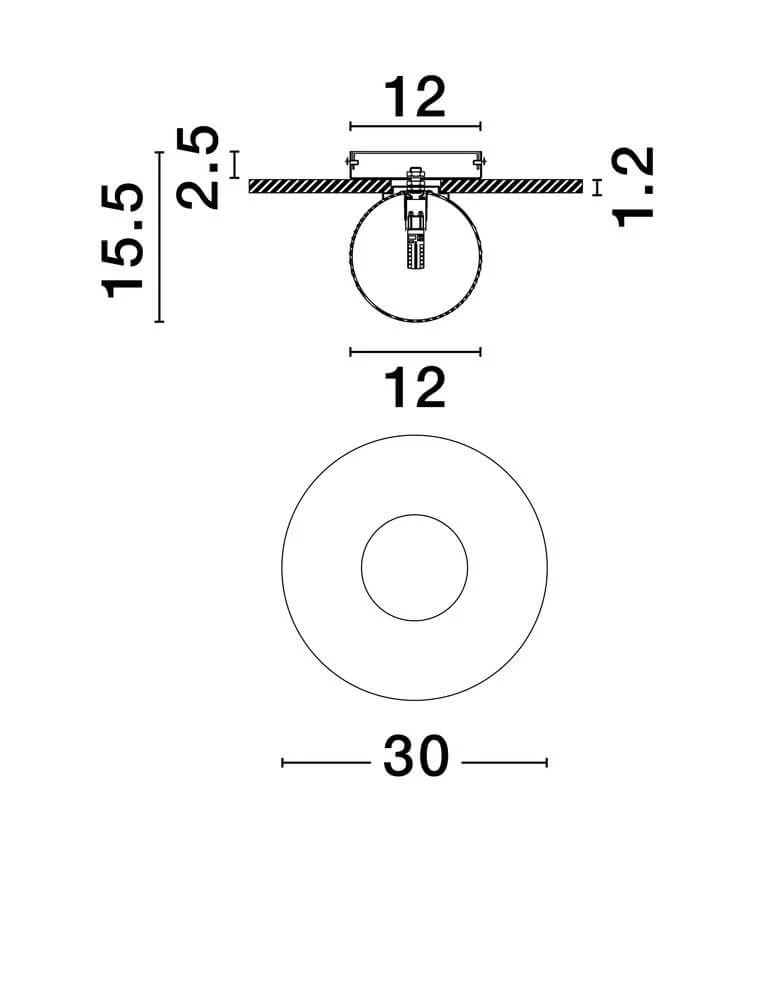 Idor Deckenleuchte Ø 30cm G9 Marmor