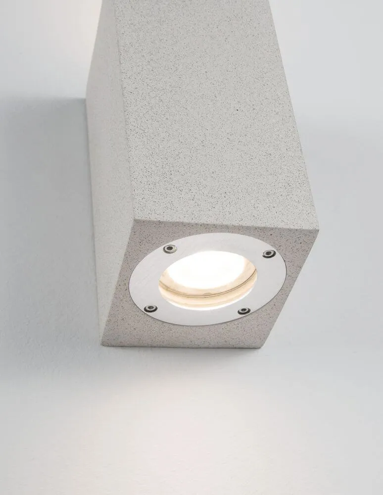 Fuento Außenwandleuchte H 18cm Beton IP65