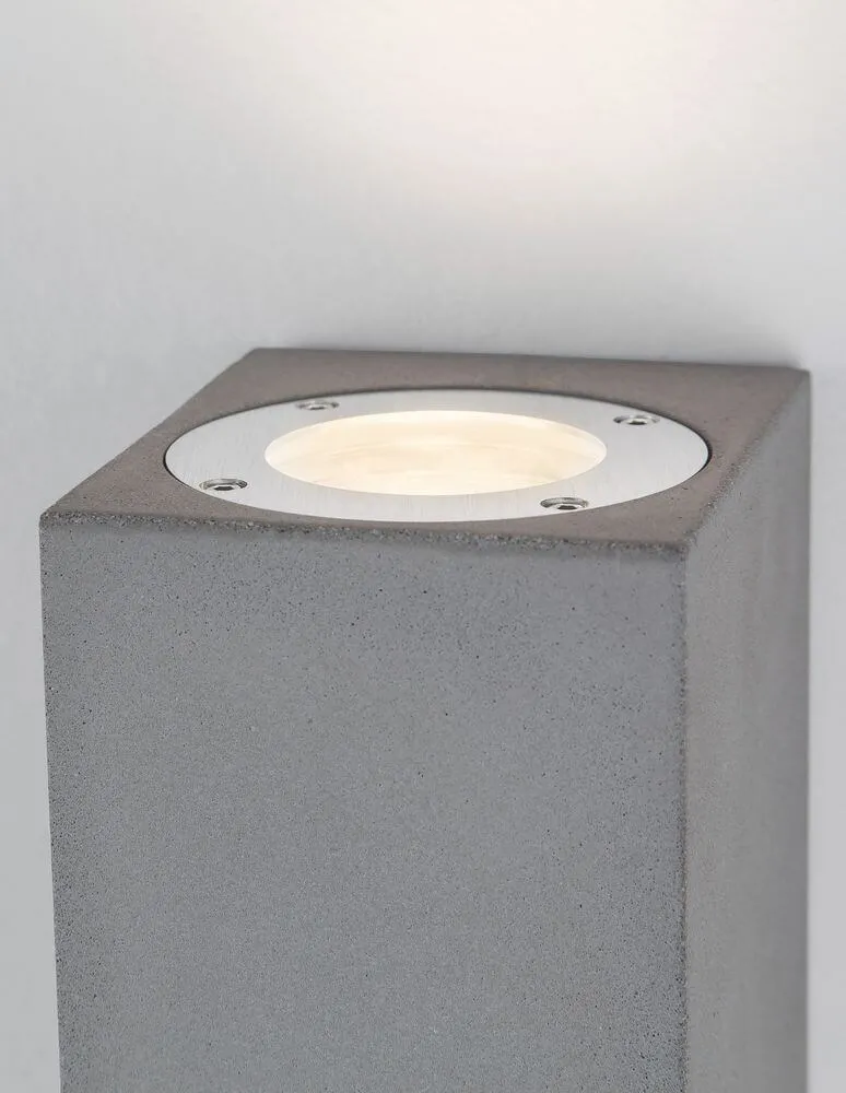 Fuento Außenwandleuchte H 18cm Beton IP65